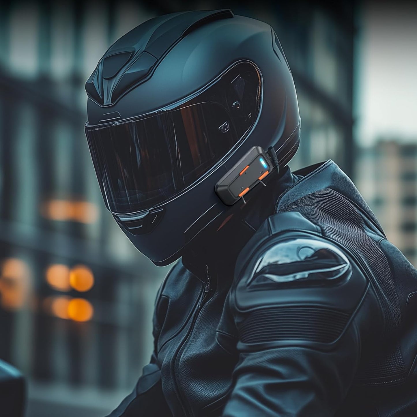 EDYELL C1 Helmet Bluetooth Headsets,IPX5 Waterproof Motorcycle Helmet Headset,V5.3 Bluetooth for Helmet Connects 2 Phones at The Same Time Using Music & GPS,Compatible with All Helmets