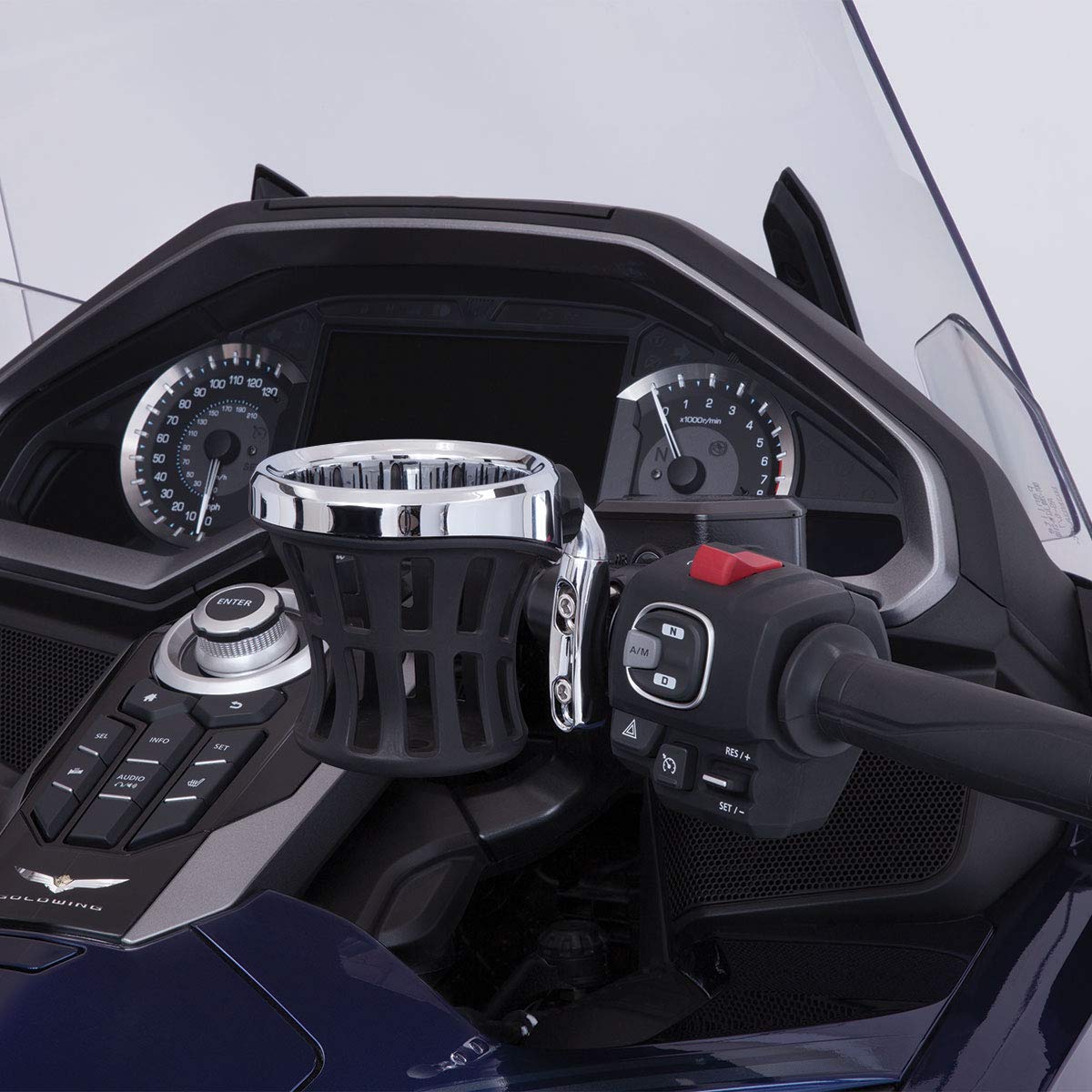 DRINK HOLDER WITH CHROE PERCH MOUNT FOR HONDA GOLDWING 1800