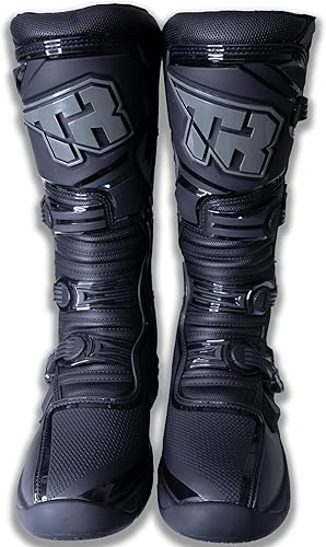 Tiger Racing T3 Moto Cross Enduro Moto Motorcycle Racing Boots for Men MX Motocross Boots Black