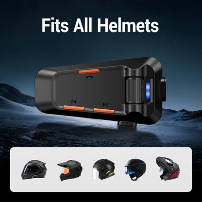 EDYELL Motorcycle Helmet Bluetooth Headset,C2 Motorcycle Helmet Speakers with HiFi Sound,Group Communication System,IPX5 Waterproof/Call/Music/Noise Cancellation,Suitable for Riding/Snowmobile/Cycling