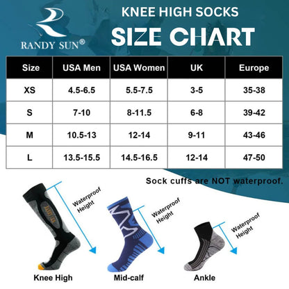 RANDY SUN  Waterproof Breathable Knee High Socks - X144 - Unisex