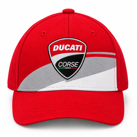 Ducati Corse Red And Grey Printed Cap