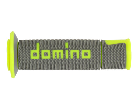 DOMINO A450 GREY/FLUO YELLOW RACING GRIPS