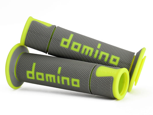 DOMINO A450 GREY/FLUO YELLOW RACING GRIPS