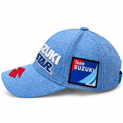 Suzuki Ecstar Sky blue Stitch Printed Cap