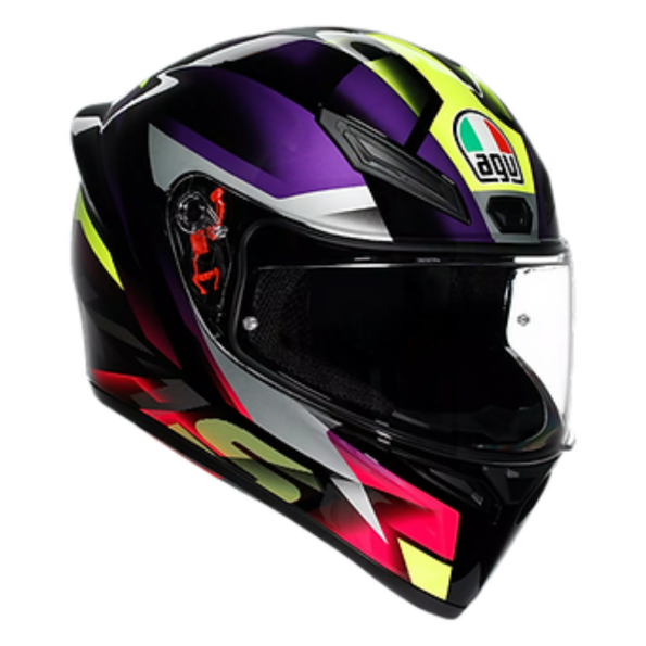 AGV K1S HELMET FASTLAP BLACK PURPLE PINK GLOSS