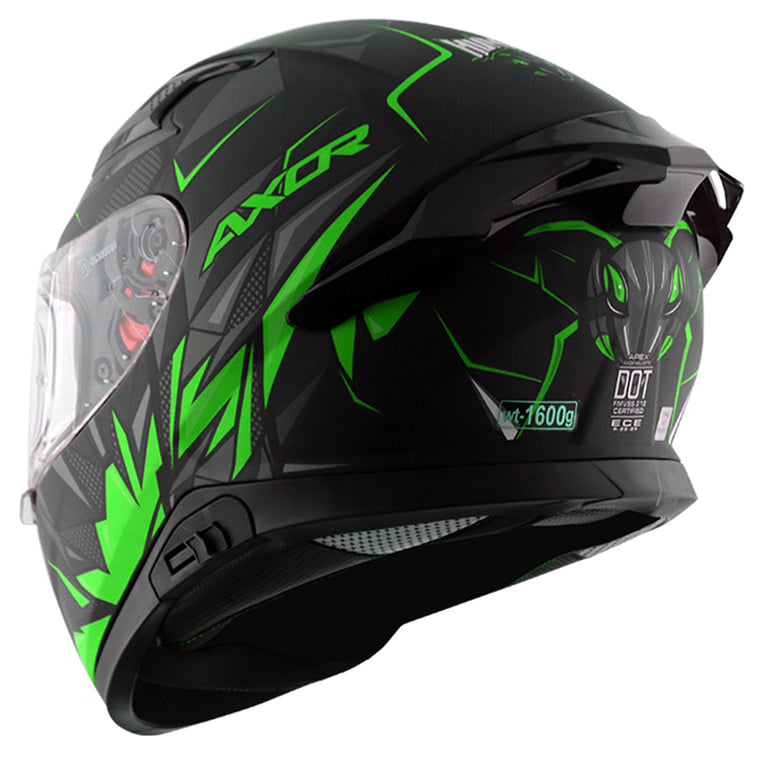 Axor Apex Hunter Helmet DULL BLACK NEON GREEN