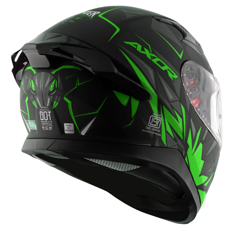Axor Apex Hunter Helmet DULL BLACK NEON GREEN