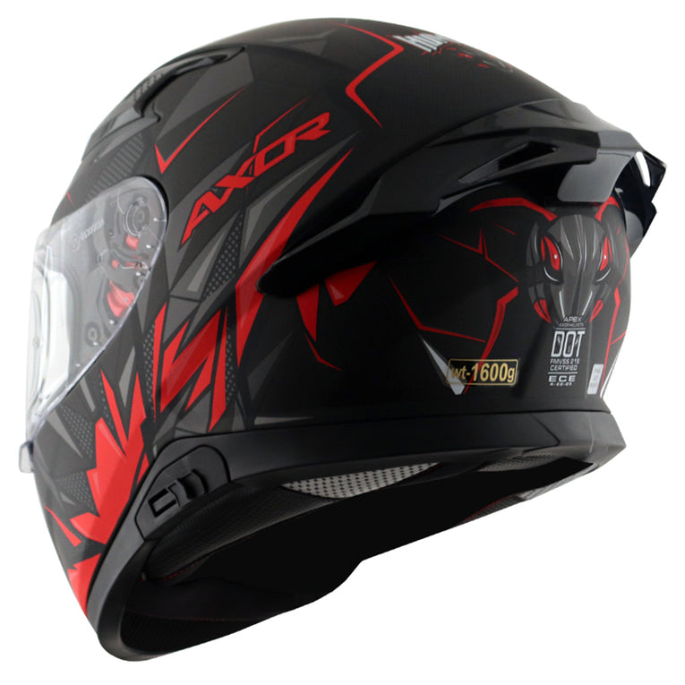 Axor Apex Hunter Helmet DULL BLACK RED