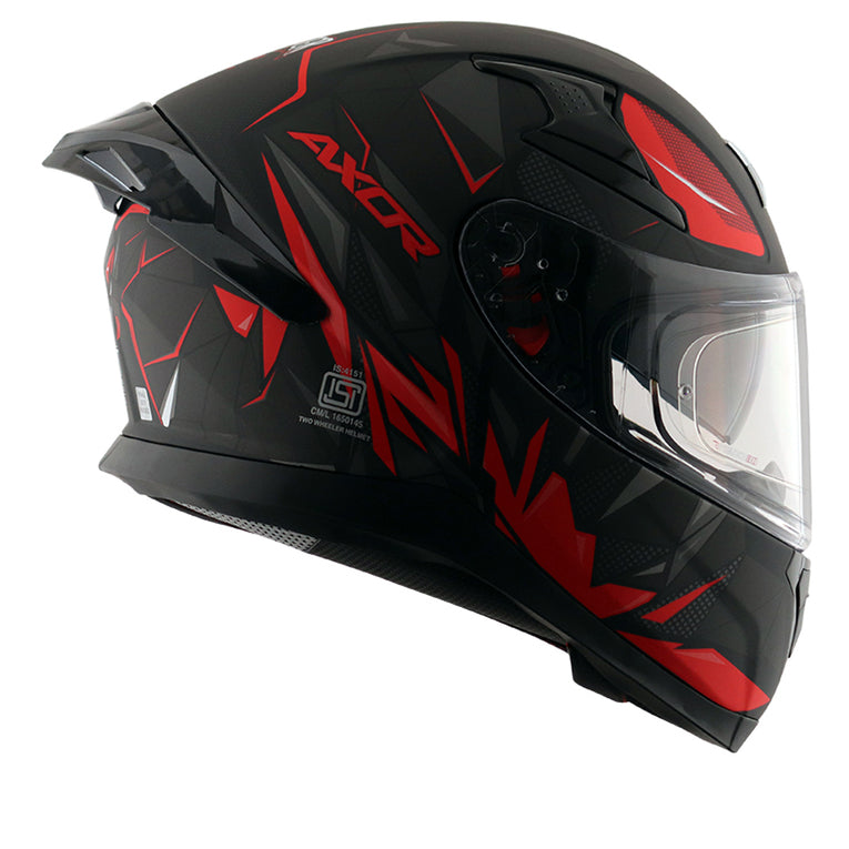 Axor Apex Hunter Helmet DULL BLACK RED