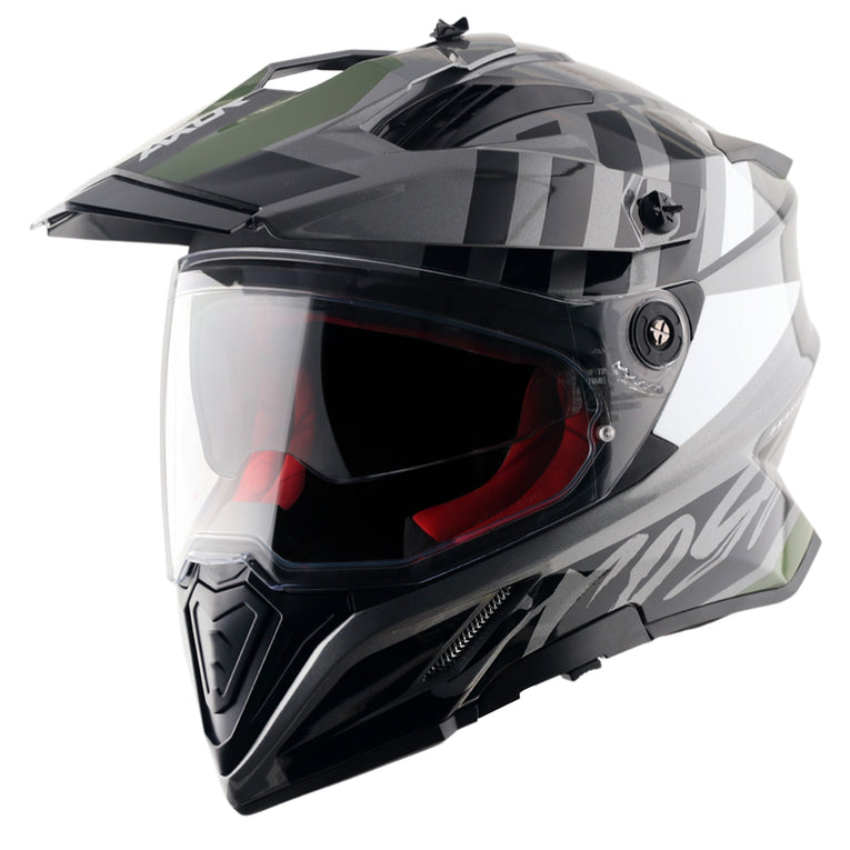 Axor X-Cross Dual Visor Orbit Helmet ATHENA GREY BLACK