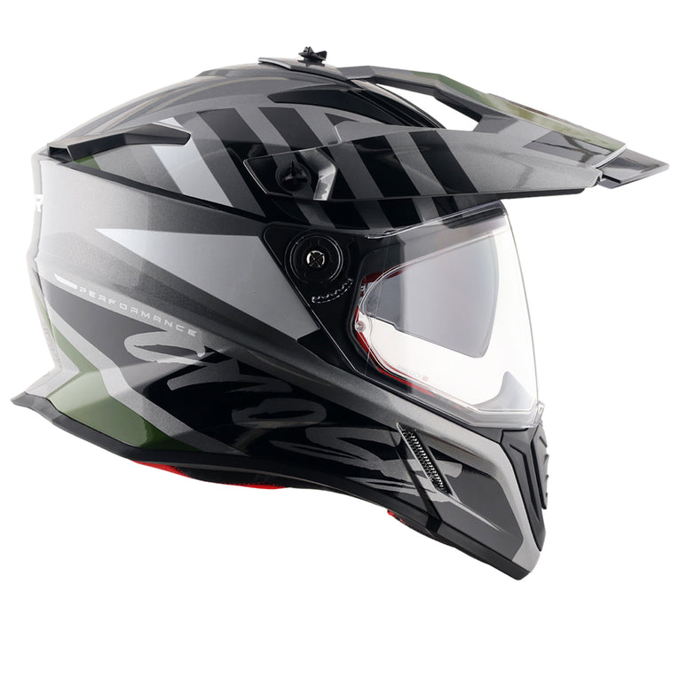 Axor X-Cross Dual Visor Orbit Helmet ATHENA GREY BLACK