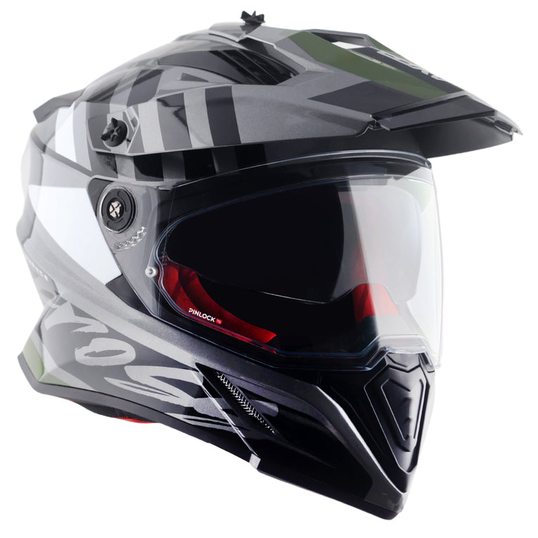 Axor X-Cross Dual Visor Orbit Helmet ATHENA GREY BLACK