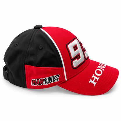 Honda 93 Red Visor Racing Printed Cap