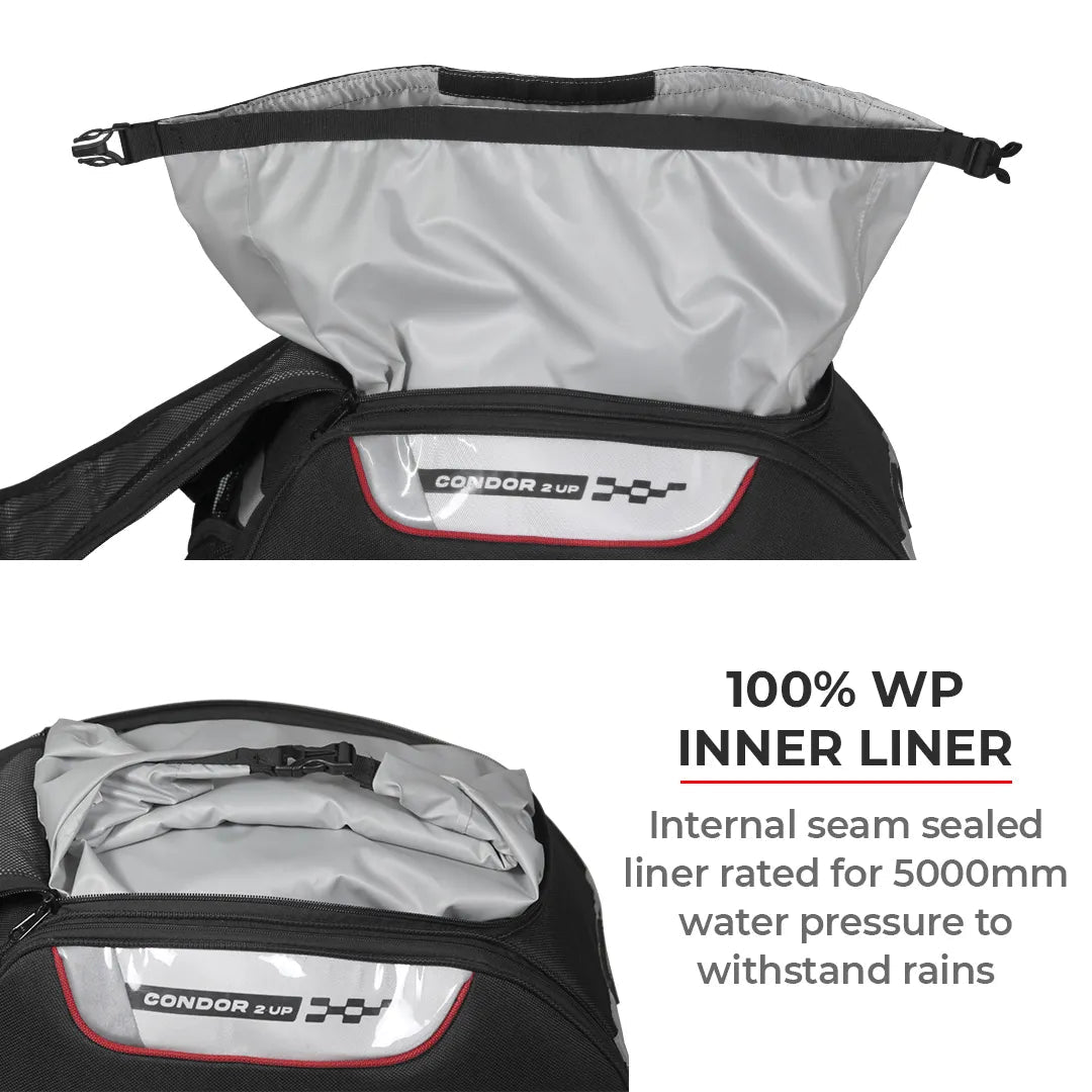 VIATERRA CONDOR 2UP - 100% WATERPROOF MOTORCYCLE SADDLE BAGS