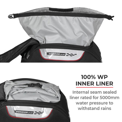 VIATERRA CONDOR 2UP - 100% WATERPROOF MOTORCYCLE SADDLE BAGS