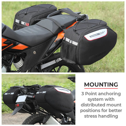 VIATERRA CONDOR 2UP - 100% WATERPROOF MOTORCYCLE SADDLE BAGS