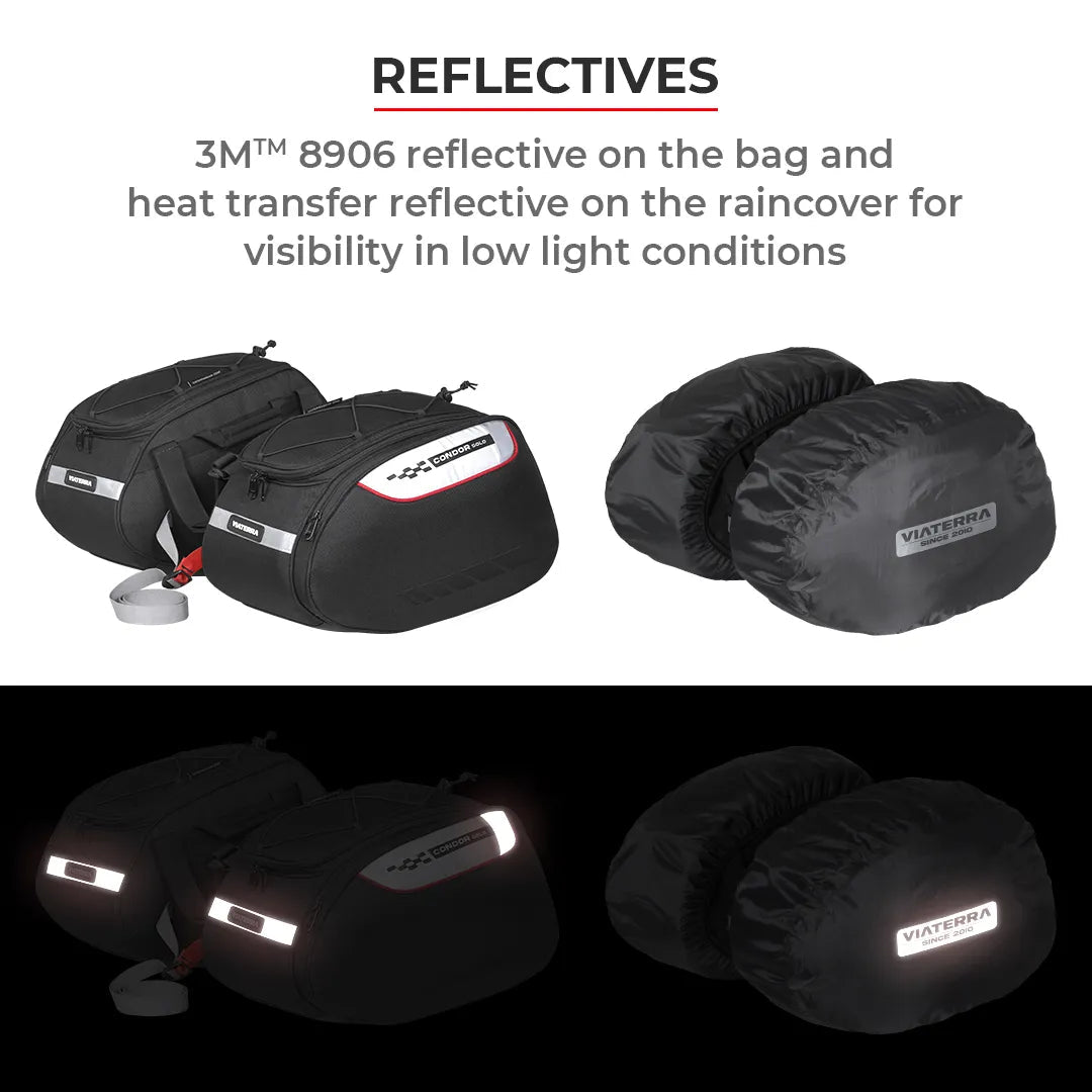 VIATERRA CONDOR SOLO - 100% WATERPROOF MOTORCYCLE SADDLEBAGS