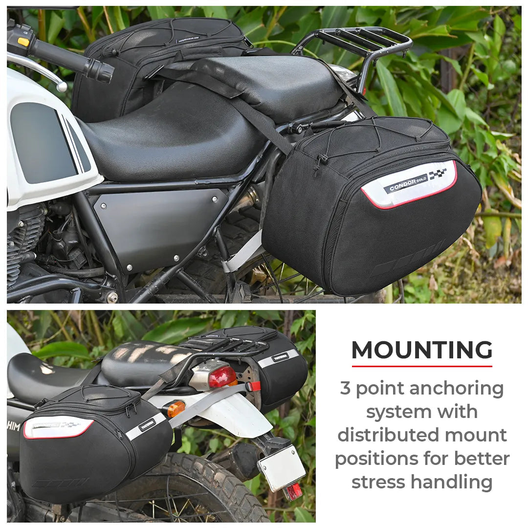 VIATERRA CONDOR SOLO - 100% WATERPROOF MOTORCYCLE SADDLEBAGS