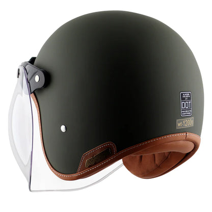 Axor Retro Jet Helmet Dull Battle Green