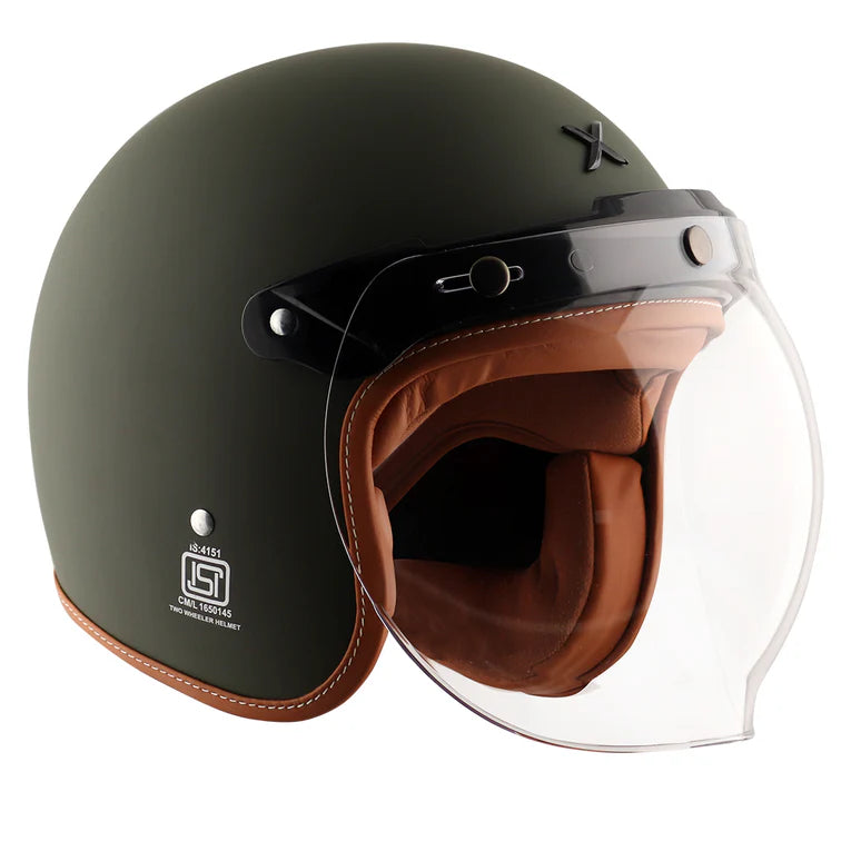 Axor Retro Jet Helmet Dull Battle Green