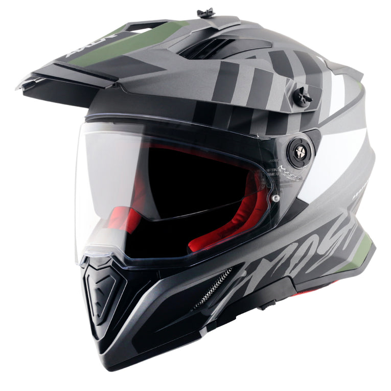 Axor X-Cross Dual Visor Orbit Helmet DULL ATHENA GREY BLACK