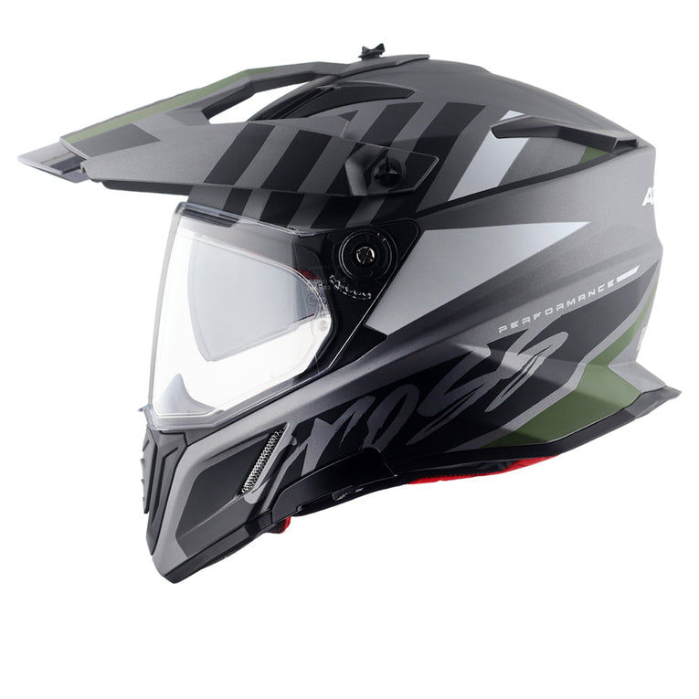 Axor X-Cross Dual Visor Orbit Helmet DULL ATHENA GREY BLACK
