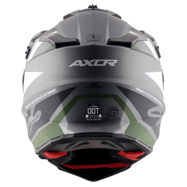 Axor X-Cross Dual Visor Orbit Helmet DULL ATHENA GREY BLACK