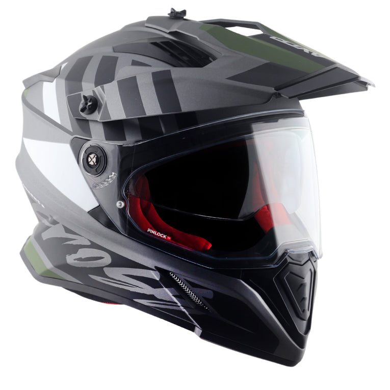 Axor X-Cross Dual Visor Orbit Helmet DULL ATHENA GREY BLACK