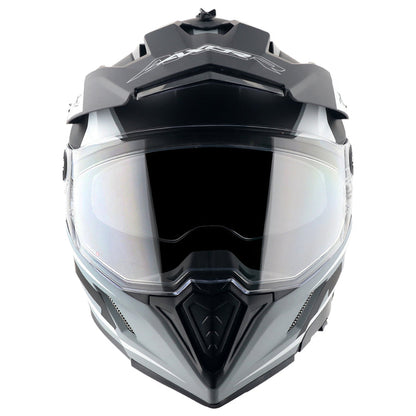Axor X-Cross Dual Visor Flagstaff Helmet DULL NARDO GREY BLACK