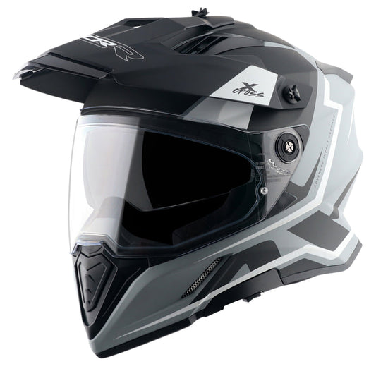 Axor X-Cross Dual Visor Flagstaff Helmet DULL NARDO GREY BLACK