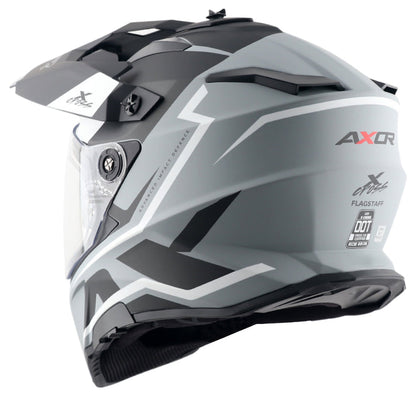 Axor X-Cross Dual Visor Flagstaff Helmet DULL NARDO GREY BLACK