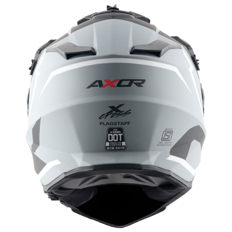 Axor X-Cross Dual Visor Flagstaff Helmet DULL NARDO GREY BLACK