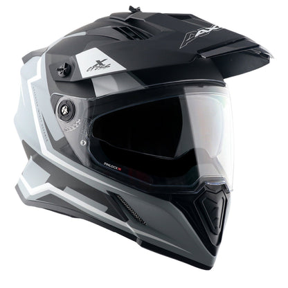 Axor X-Cross Dual Visor Flagstaff Helmet DULL NARDO GREY BLACK