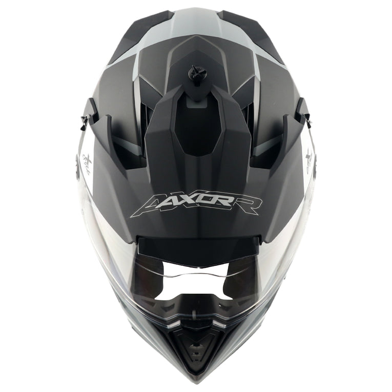 Axor X-Cross Dual Visor Flagstaff Helmet DULL NARDO GREY BLACK