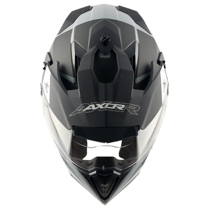 Axor X-Cross Dual Visor Flagstaff Helmet DULL NARDO GREY BLACK