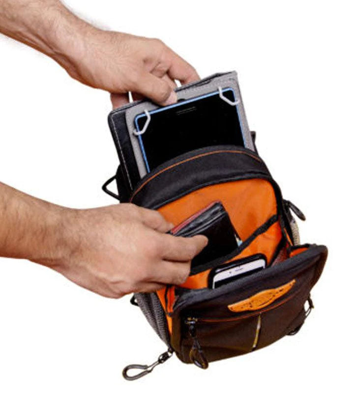 Guardian Gears Dragon Sling Bag, Waist Bag, Thigh Bag for Motorbiking, Trekking, Hiking, Camping and Travel with Waterproof Rain Cover