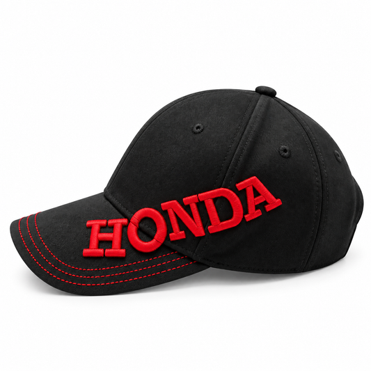 Honda Wing Black Performance Printed Cap