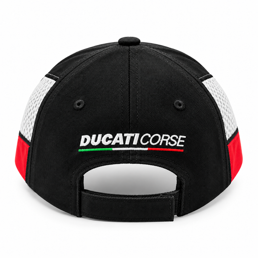 Ducati Corse Black Graphic Printed Cap