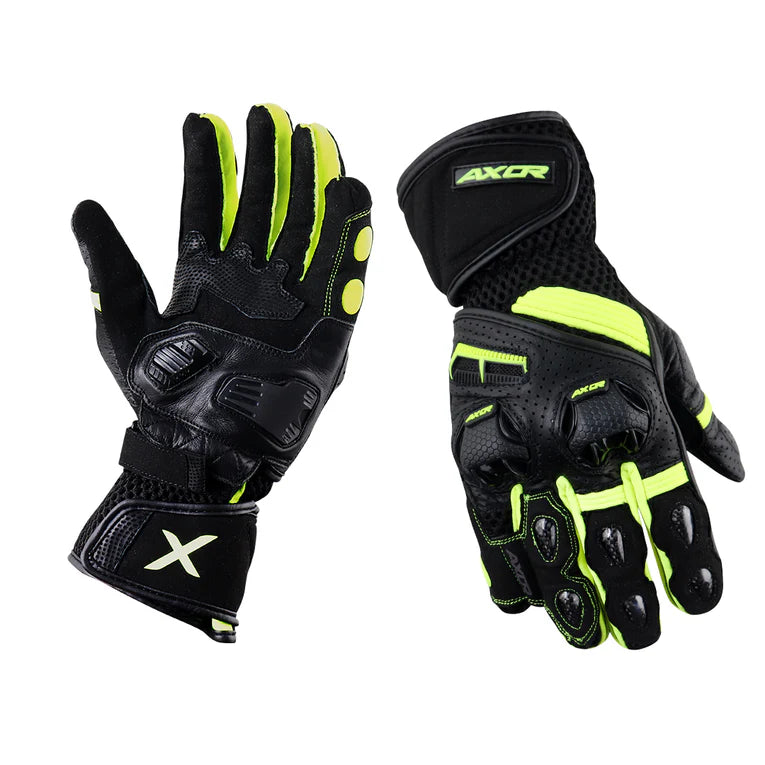 Axor Gator Riding Glove Black Neon Green