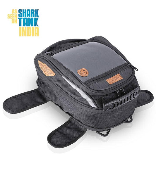 Guardian Gears Jaws Mini Magnetic 18L Tank Bag India. Compact & Secure. Rain cover included.
