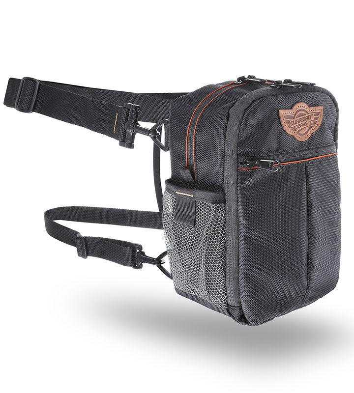 Guardian Gears Dragon Sling Bag, Waist Bag, Thigh Bag for Motorbiking, Trekking, Hiking, Camping and Travel with Waterproof Rain Cover