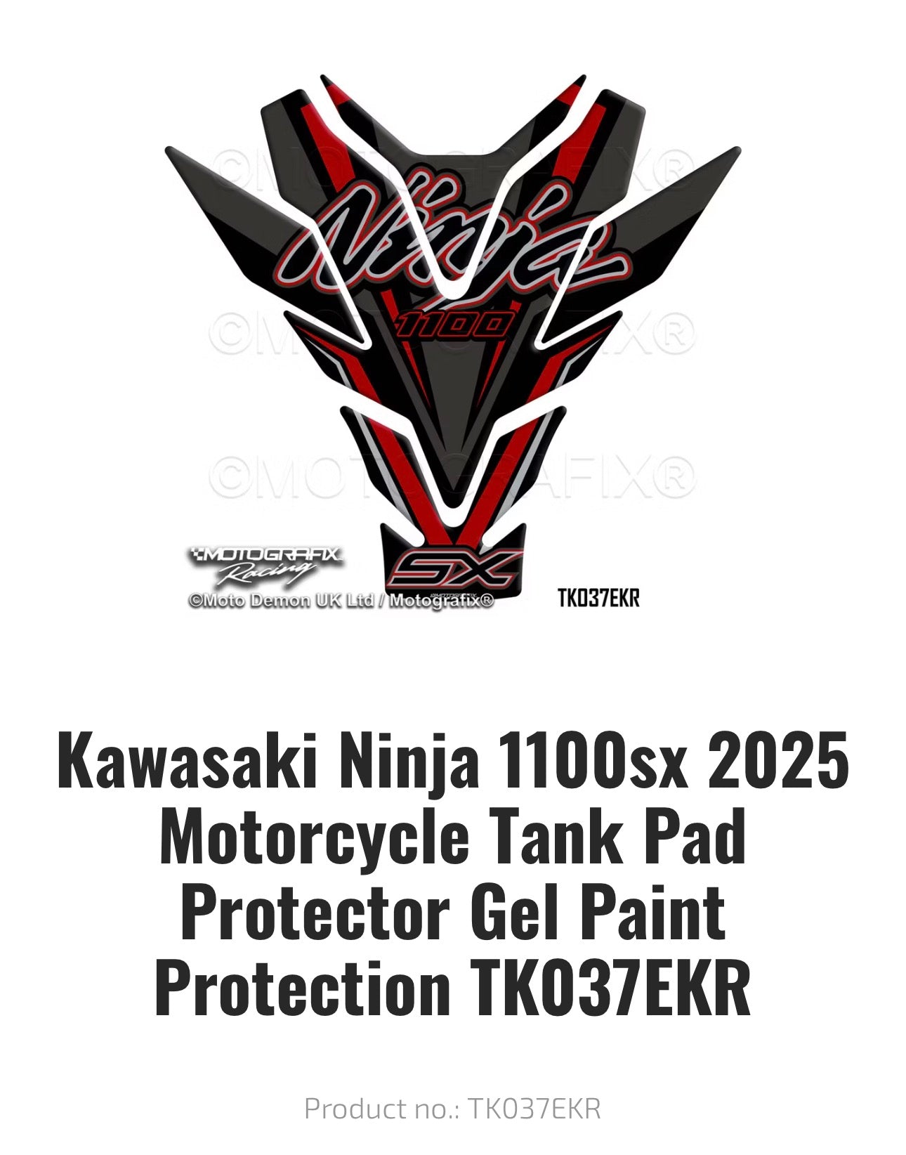 Kawasaki Ninja 1100sx 2025 Motorcycle Tank Pad Protector Gel Paint Protection TK037EKR