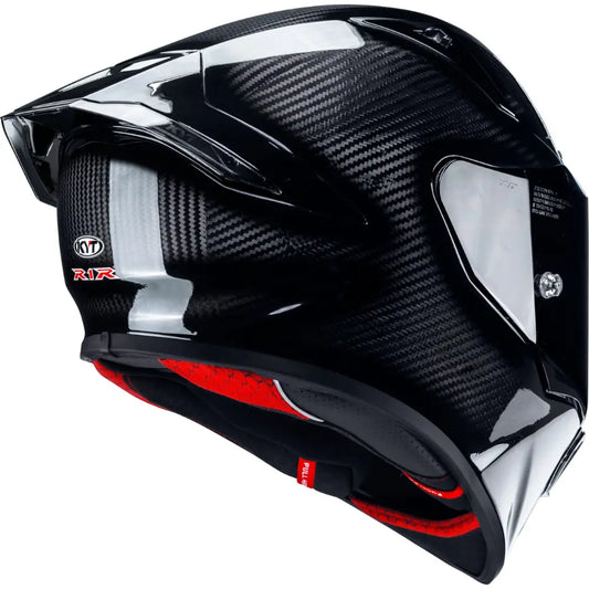 KYT R1R Carbon Solid Gloss Black Helmet