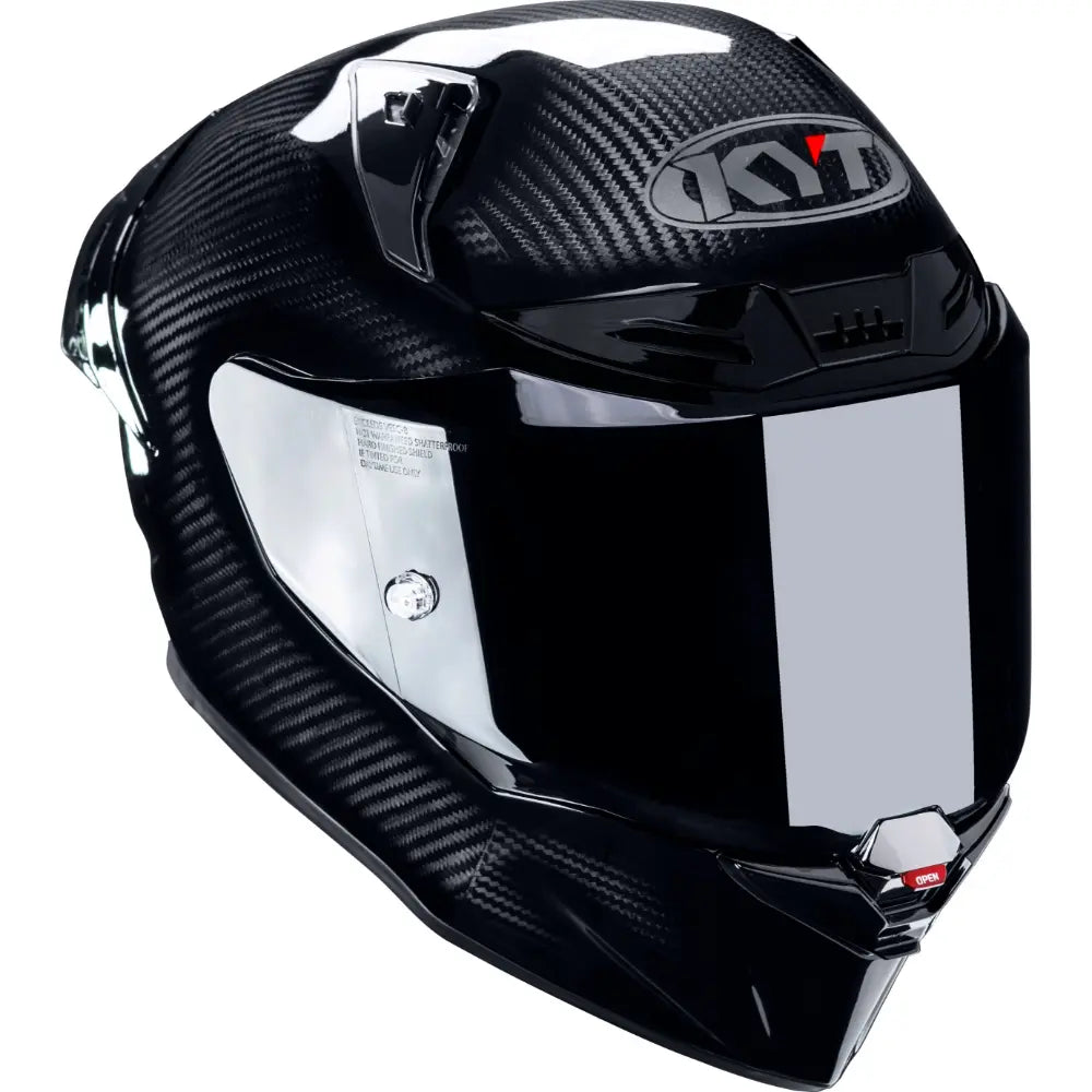 KYT R1R Carbon Solid Gloss Black Helmet