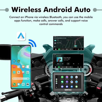 Simtac motorcycle GPS CarPlay & Android Auto system – M2