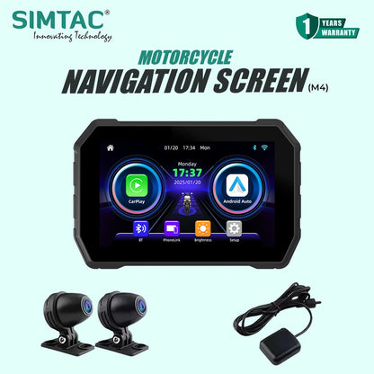 Simtac motorcycle 5″ navigation system with DVR – M4D