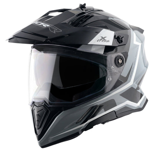 Axor X-Cross Dual Visor Flagstaff Helmet NARDO GREY BLACK