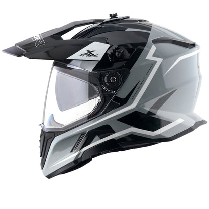 Axor X-Cross Dual Visor Flagstaff Helmet NARDO GREY BLACK