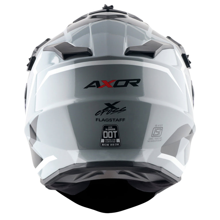 Axor X-Cross Dual Visor Flagstaff Helmet NARDO GREY BLACK